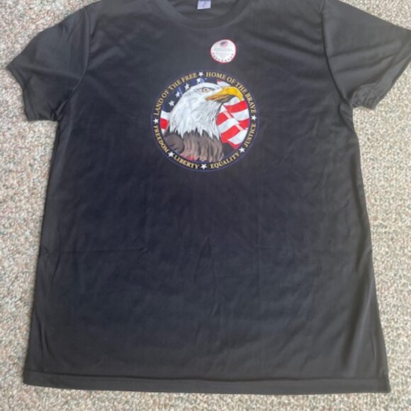 DISABLED VETERANS FOUNDATION *Home of the Brave* EAGLE S/S T SHIRT Mens Lrg New - Picture 1 of 2